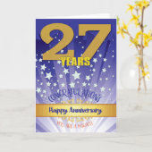 27年回復記念日 太字数字 カード (黄色い花)