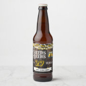27年間のお祝いと乾杯 ラスティックバースデー ビールラベル (正面)