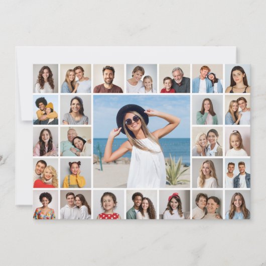 27枚のフォトコラージカードを作成する (正面)