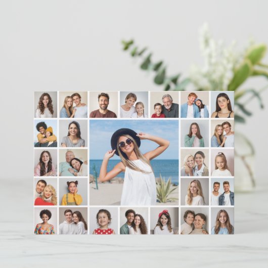 27枚のフォトコラージカードを作成する (スタンド正面)