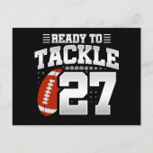 27歳のタックルフットボールパーティー 27歳の誕生日 ポストカード (正面)
