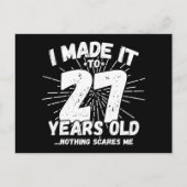 27歳の皮肉なミーム 面白い27歳の誕生日 ポストカード (正面)