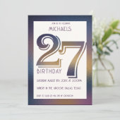 27歳の誕生日の招待状 招待状 (スタンド正面)