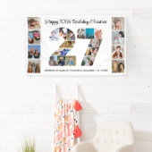 27歳の誕生日パーティーナンバー27フォトコラージュ 横断幕 (インサイチュ)