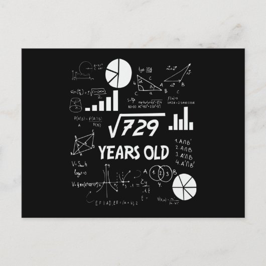 27歳の誕生日数学教師への誕生日プレゼント ポストカード (正面)