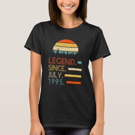 27歳レトロ誕生日伝説1997年7月以来 Tシャツ (正面)