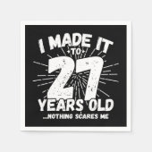 27歳皮肉ミームおもしろい27誕生日 スタンダードカクテルナプキン (正面)