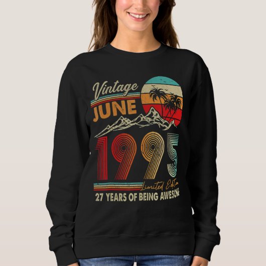 27歳27番目の誕生日装飾1995年6月 スウェットシャツ (正面)