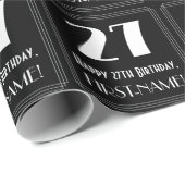 27番目の誕生日-インスパイアアールデコ検索"27"，名前 ラッピングペーパー (ロールコーナー)