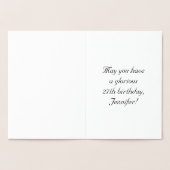 27番目の誕生日:、エレガントスクリプ華美ト、名前をカスタムする 箔カード (内部)