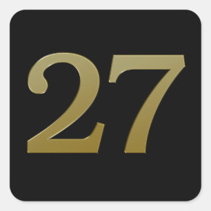 27番金ゴールド四角シール スクエアシール