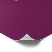 27表の結婚座席表カシス紫金ゴールド ポスター (角)