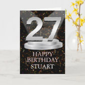 27誕生日スポットライト名刺追加 カード (黄色い花)