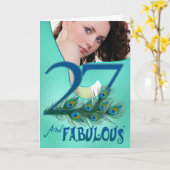 27誕生日テンプレートカード カード (黄色い花)