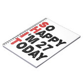 27誕生日嬉しい私は27今日ギフトおもしろい ノートブック (左側)