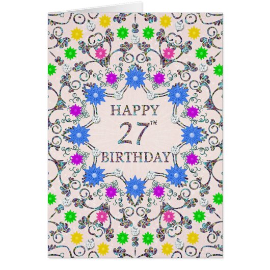 27誕生日抽象芸術花 (正面)