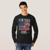 27誕生日米国国旗ヴィンテージ米国国旗1995 Tシャツ (正面フル)