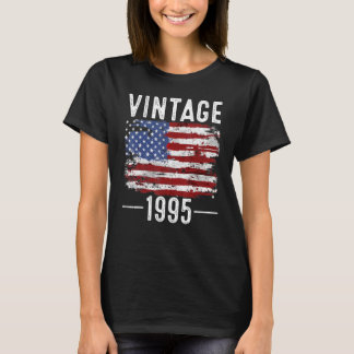 27誕生日米国国旗ヴィンテージ米国国旗1995 Tシャツ