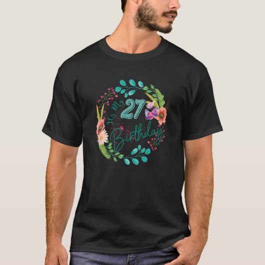 27誕生日27歳のFl Tシャツ (正面)