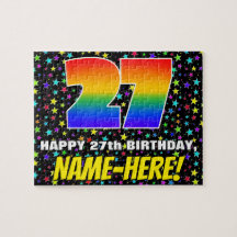 27誕生日:おもしろい、カラフル星野パターン