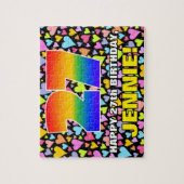 27誕生日:おもしろい、愛するハートシェイプ+「27」 ジグソーパズル (縦)