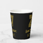 27誕生日:インスパイアアールデコ「27」と名前 紙コップ (左)