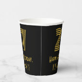 27誕生日:インスパイアアールデコ「27」と名前 紙コップ (右)