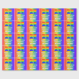 27誕生日: カラフル、おもしろいレインボーパターン# 27 ラッピングペーパー