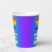 27誕生日: カラフル、おもしろいレインボーパターン# 27 紙コップ (左)