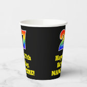 27誕生日:カラフル、おもしろい、エキサイティング、虹27 紙コップ (左)