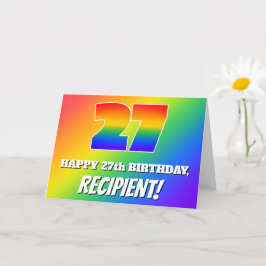 27誕生日:数々の色虹パターン# 27 カード