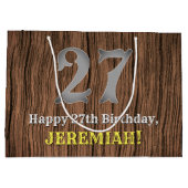 27誕生日: Country インスパイア Western  Look, Name ラージペーパーバッグ (裏面)