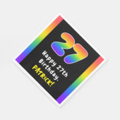 27誕生日: Rainbow Spectrum # 27,名前をカスタムする スタンダードランチョンナプキン (角)