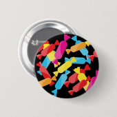 270キャンディカラフルラッパ黒背景パテ 缶バッジ (正面&裏面)