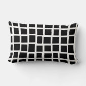 270215不規則な長方形 – 白の上に黒 ランバークッション (裏面)