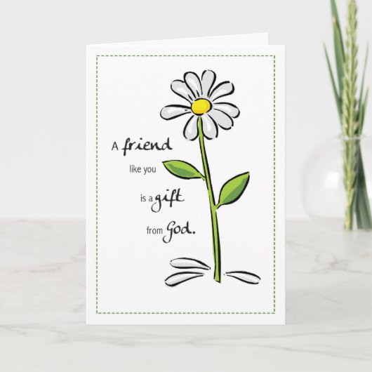 2703神からの友人の贈り物誕生日 カード (正面)