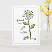 2703神からの友人の贈り物誕生日 カード (黄色い花)