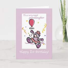 2709ファースト誕生日孫娘ベア カード