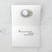 2728ゴルフボールイングラス誕生日 カード (内部)