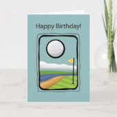 2729フレーミングゴルフ誕生日 カード (正面)