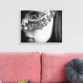 2733 – 仮装マスク付き女性 キャンバスプリント (インサイチュ (リビング))