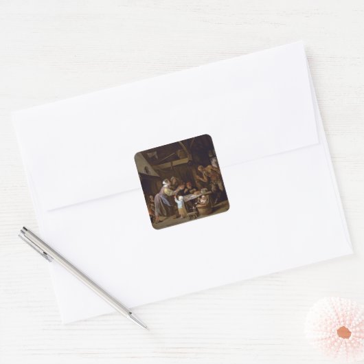 273.サティエと家族 スクエアシール (封筒)