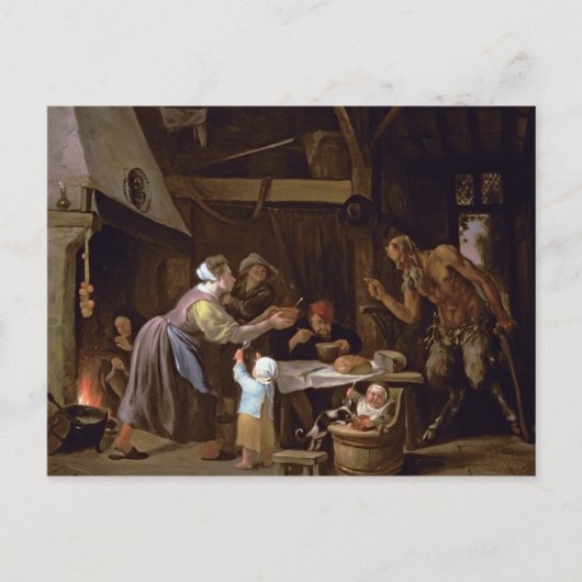 273.サティエと家族 ポストカード (正面)