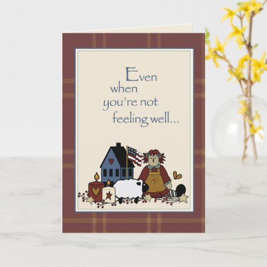 2778人形の家羊がよくない カード (黄色い花)