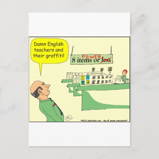 278英語先生漫画（カラー） ポストカード (正面)