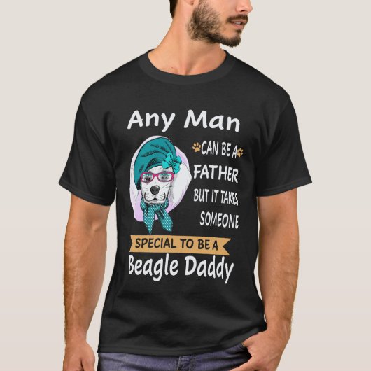 27 どんな男性でも - ビーグルおじさんビーグル Tシャツ (正面)