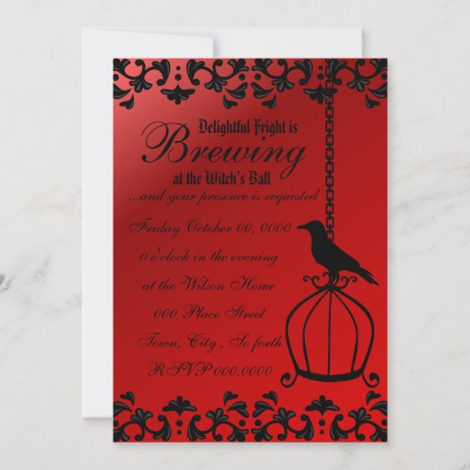 27.カラスとかご 招待状 (正面)