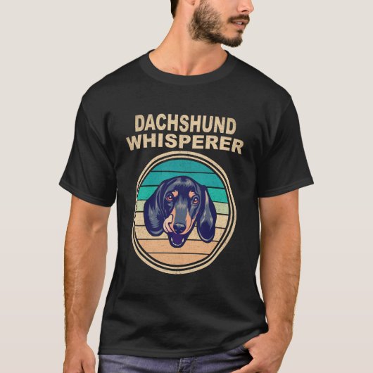 27 ダックスフントささやき手 ヴィンテージ Tシャツ (正面)