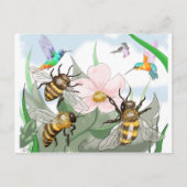 27.鳥と蜂 ポストカード (正面)