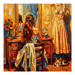 27.03" x 27.03" Young Girl Fantasy フォトプリント